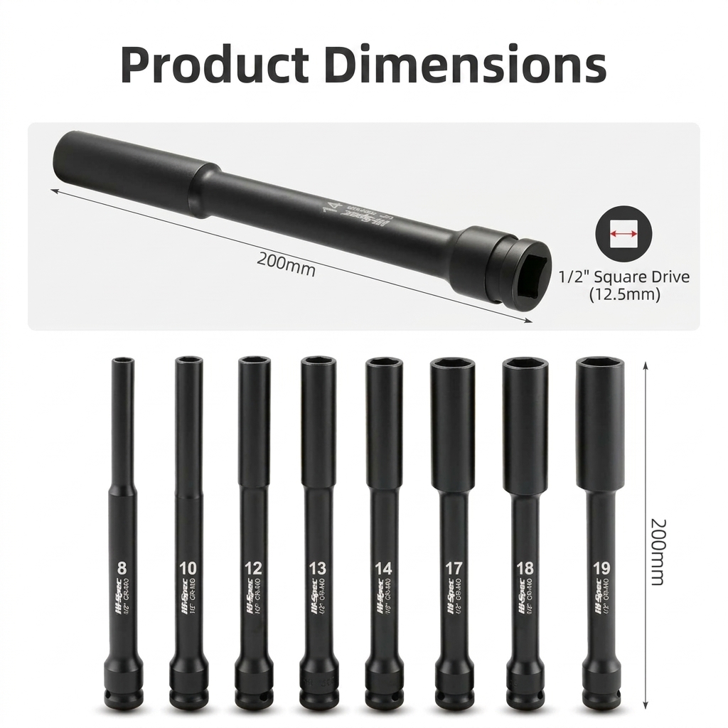 1/2 Inch Drive Extra Long Impa - огляд і ціна Pneumatic Impact Wrench