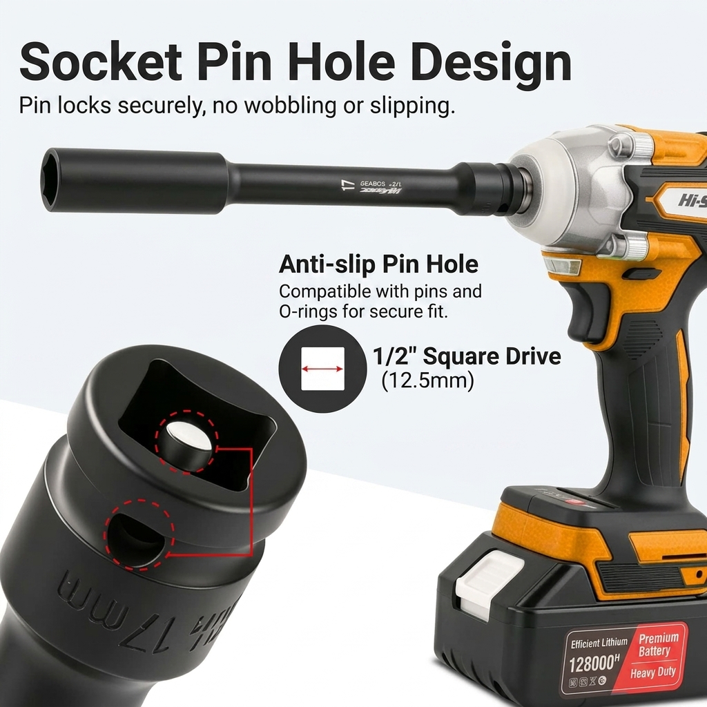 1/2 Inch Drive Extra Long Impa - огляд і ціна Pneumatic Impact Wrench